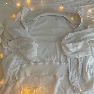 Lululemon Lightweight bomber jacket, Size Medium/6 to 8, White
